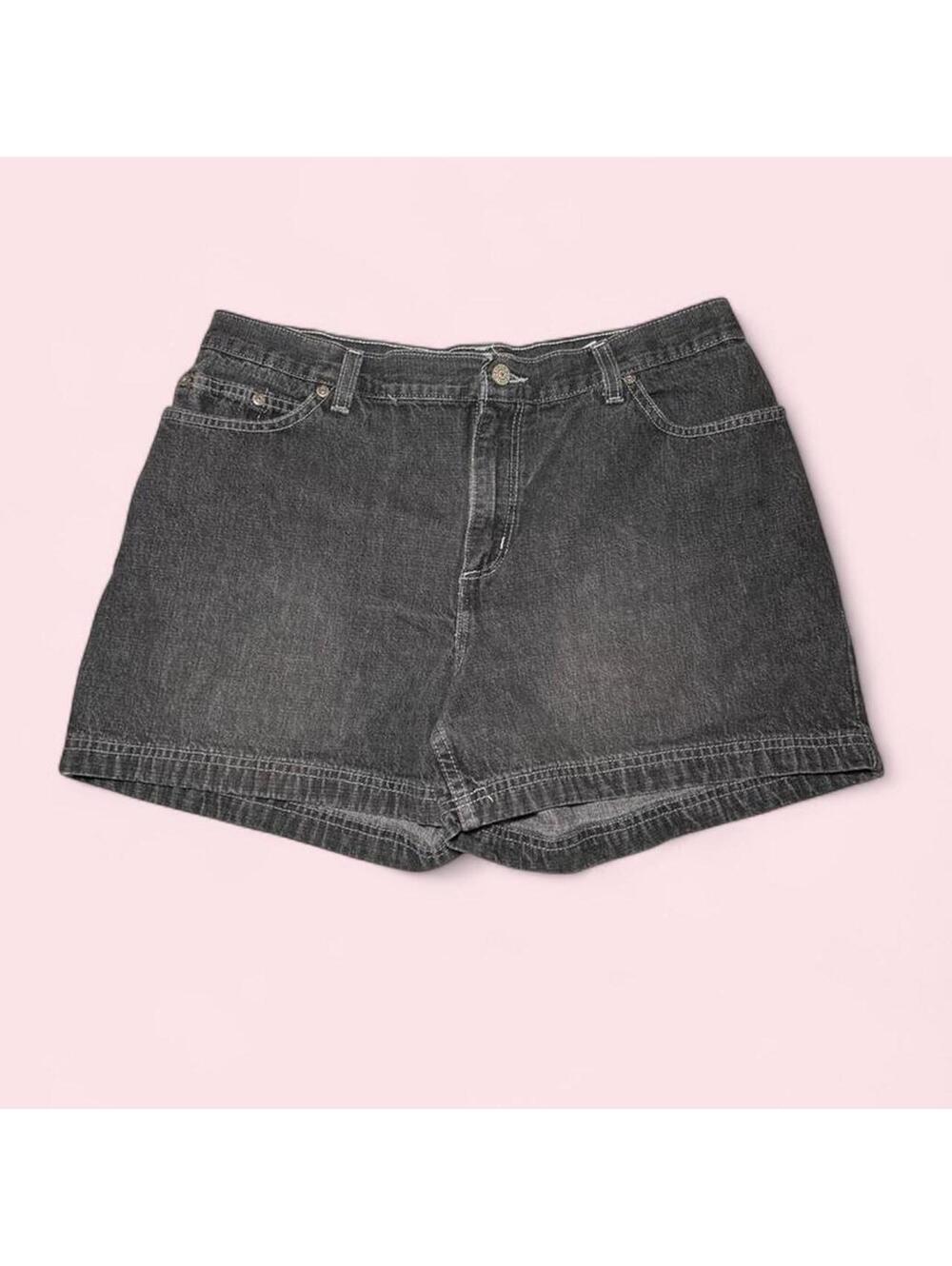 Y2K Faded Glory Black Denim Shorts